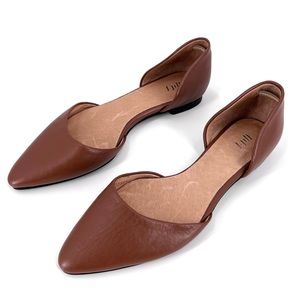 NWOT J. Jill cognac D’orsay flats leather size 9